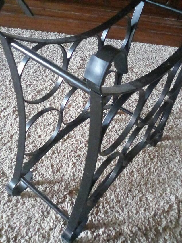 how can i upcycle an old metal wine holder picture