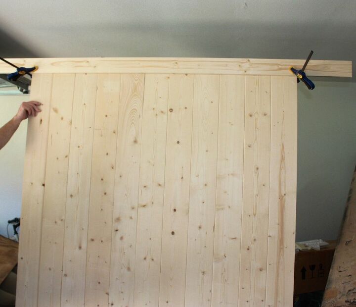photo Free Standing Barn Door Room Divider diy faux barn door room divider hometalk