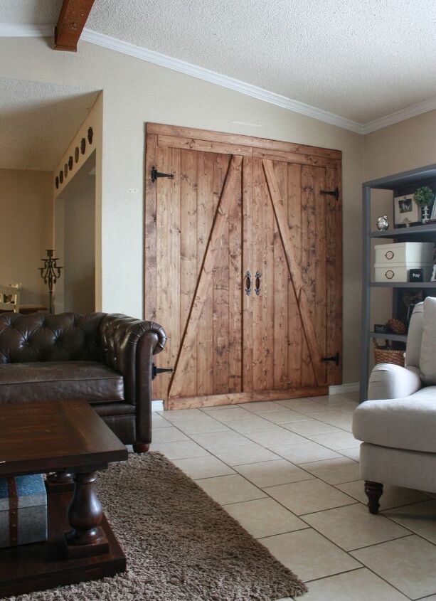 diy faux barn door room divider