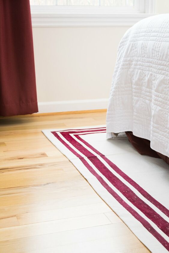 s 19 ways to use a drop cloth that you ve probably never thought of, Paint a drop cloth for a rug for any room