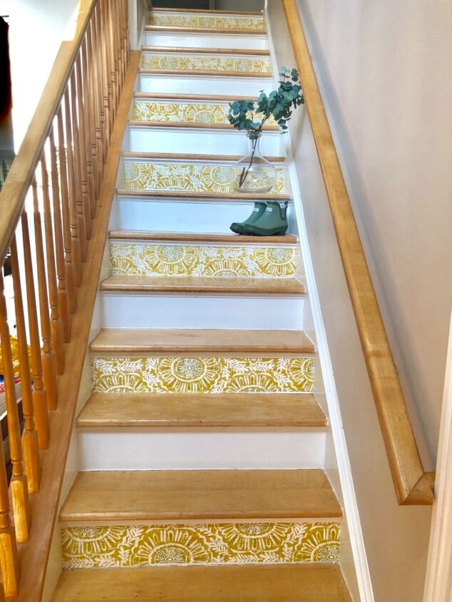 s 8 diy makeovers that ll make you say wow, AFTER Staircase refresh with style
