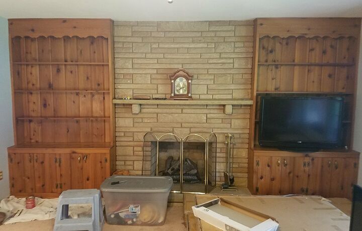 s 8 diy makeovers that ll make you say wow, BEFORE An outdated fireplace