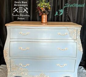 21 ways to redo that old dresser you can t stand looking at anymore, Update a dresser using resin and molds for a glam look