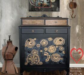 21 ways to redo that old dresser you can t stand looking at anymore, A totally unique steam punk dresser
