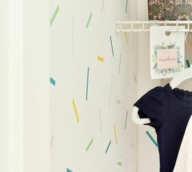 21 of our favorite feature accent gallery walls you can try today, Use washi tape for this cute accent wall idea