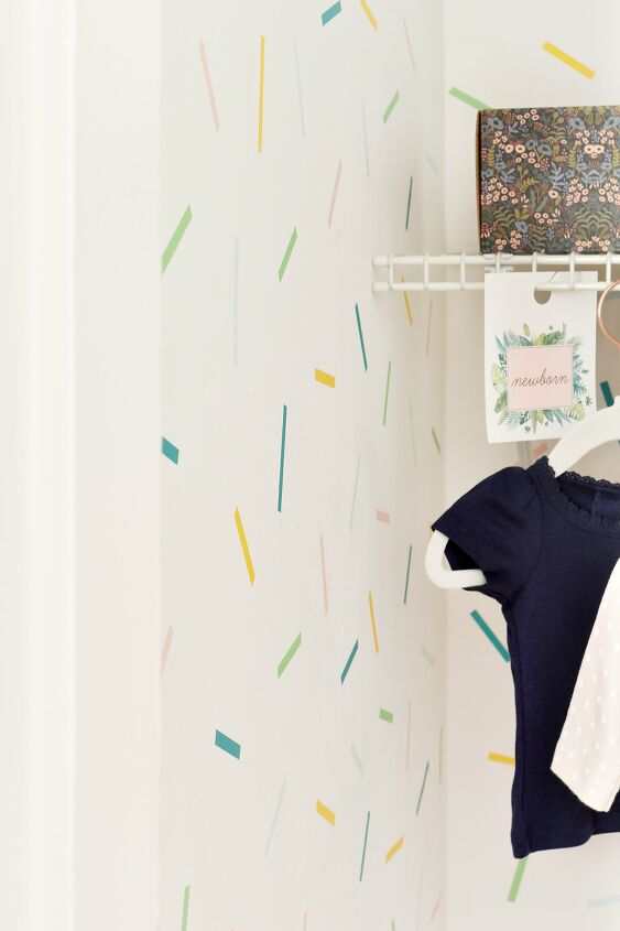 21 of our favorite feature accent gallery walls you can try today, Use washi tape for this cute accent wall idea