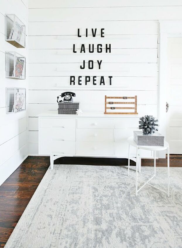 21 of our favorite feature accent gallery walls you can try today, Add picture ledges to any wall for ever changing messages