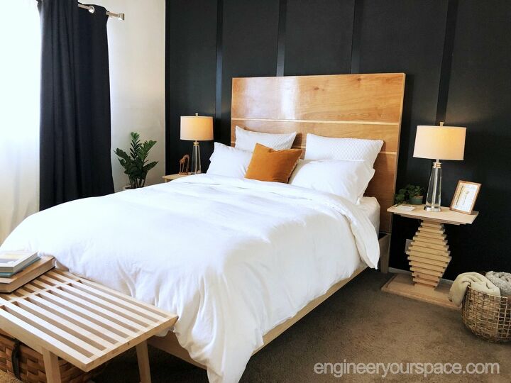 21 of our favorite feature accent gallery walls you can try today, Perfect for renters try this removable black bedroom feature wall