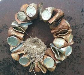 recycled tin can wreath diy tutorial