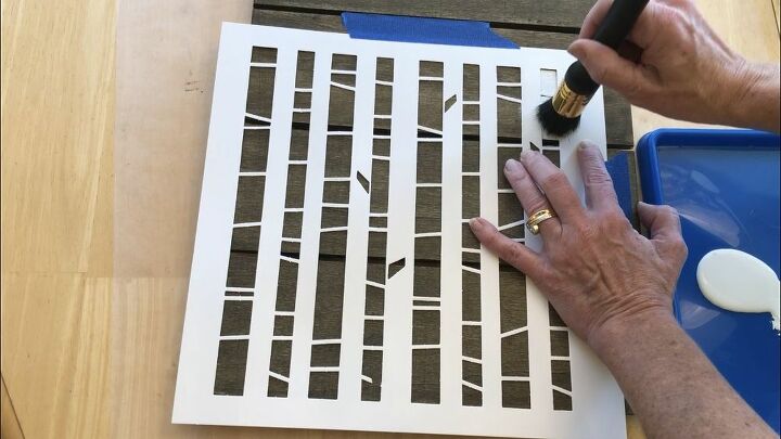 How To Make Pallet Wall Art With Stencils Diy Hometalk