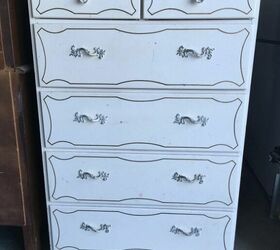 solid wood dresser goes pink and white