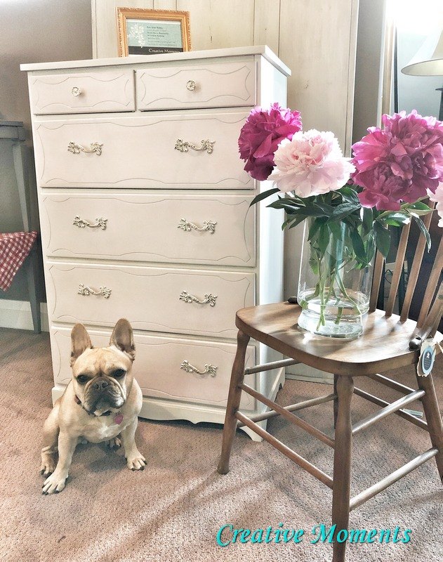 solid wood dresser goes pink and white