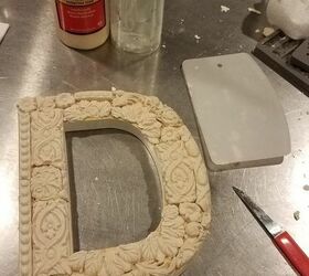 using molds for a custom letter