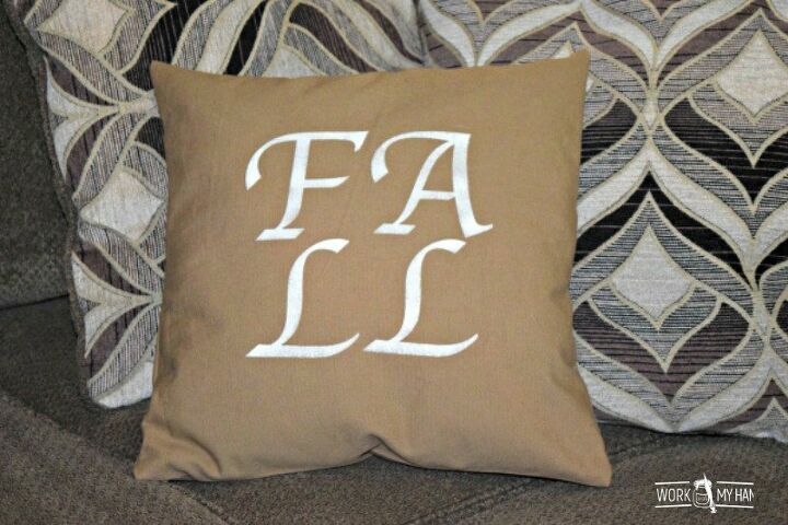 easy diy fall pillow cover