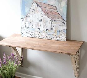 s 17 ways to enhance your entryway and give a great first impression, This DIY corbel table is a great place to throw your keys and phone when you walk in the door