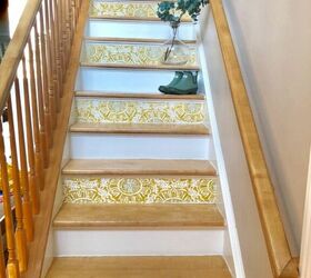 s 17 ways to enhance your entryway and give a great first impression, Add style to your entryway with stair refresh