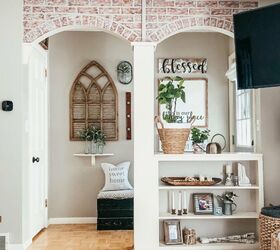 s 17 ways to enhance your entryway and give a great first impression, Add faux brick for a breathtaking entryway