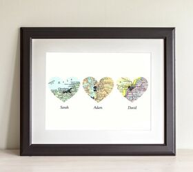 15 formas creativas de utilizar los mapas para decorar el hogar, Mapas de coraz n para cuando tus seres queridos est n cerca y lejos