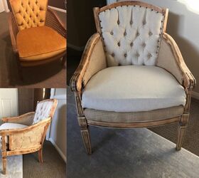 deconstructed inspired vintage chair, Before and after
