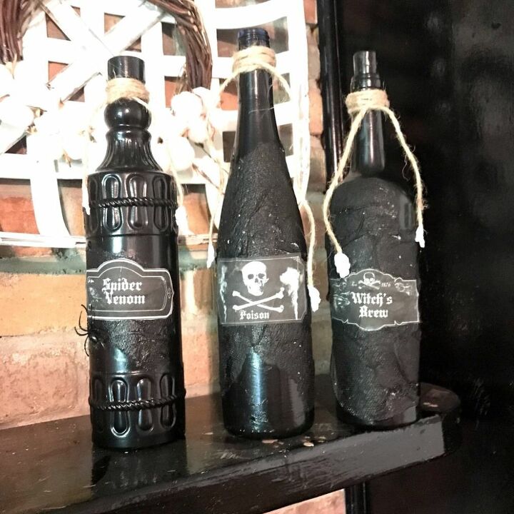 garrafas de poo para o halloween