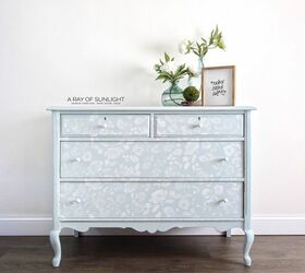 how to easily paint flowers on furniture