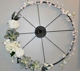 how to make a wagon wheel wreath from an embroidery hoop