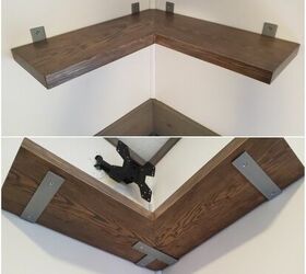 metal wood corner shelf