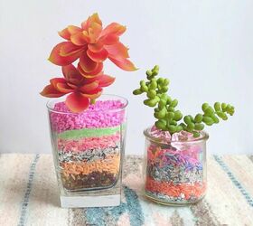 easy layered succulent containers