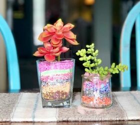 easy layered succulent containers