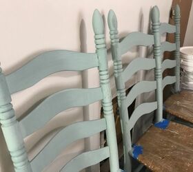 how to update antique dining chairs, How adorable is this color