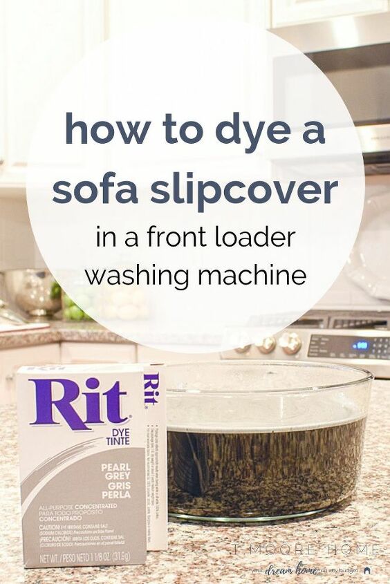 dyeing sofa cover in a front loading washing machine