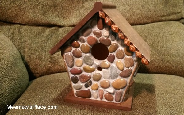 como fazer uma casa de passarinho de pedra