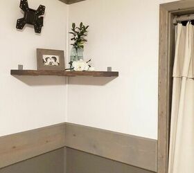 Metal & Wood Corner Shelf