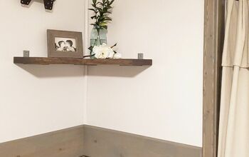 Metal & Wood Corner Shelf