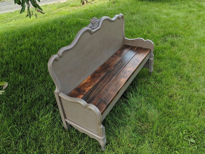 s 21 farmhouse accents to add to your home, Repurpose a headboard for a farmhouse bench