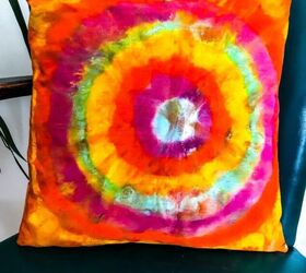 how to turn your plain cushions into crazy colourful puffs of delight, Unicorn spit gel stain cushion cover makeove