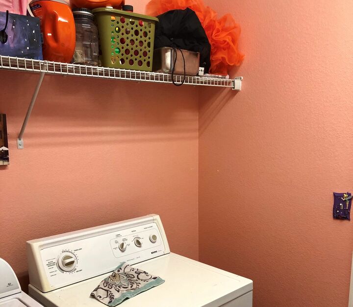 s 7 laundry room makeovers that ll make you want to do your laundry here, BEFORE This laundry room needed a new storage solution