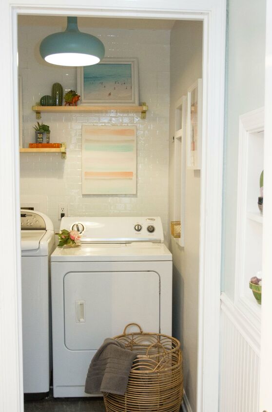 s 7 laundry room makeovers that ll make you want to do your laundry here, AFTER Their 200 update is looking fabulous