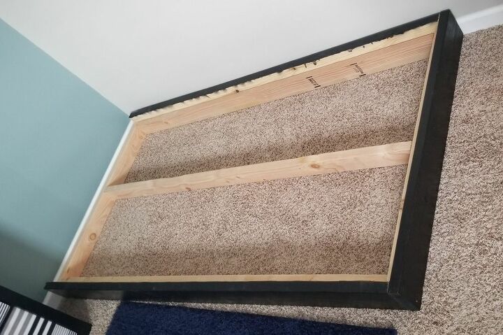easy twin headboard and platform bed