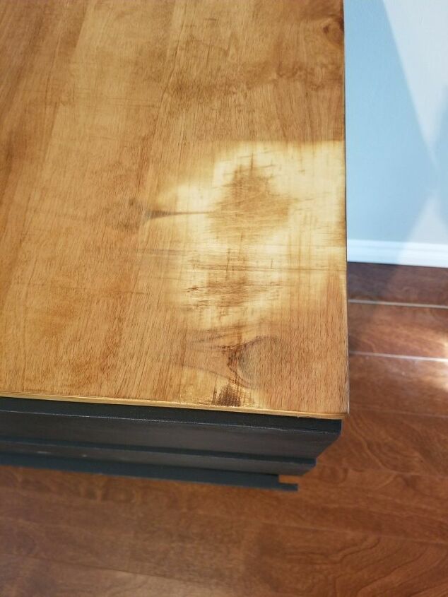 how can i stain a white spot on wood