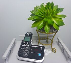 telephone table makeover to hide those unsightly cables