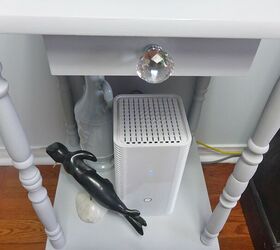 telephone table makeover to hide those unsightly cables