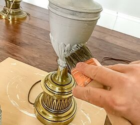 10 brass thrift store lamp makeover easy tutorial using chalk paint