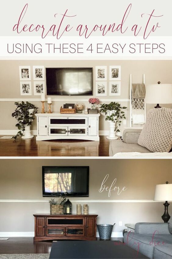 decorate around a tv using 4 easy steps, And it doesn t cost a fortune