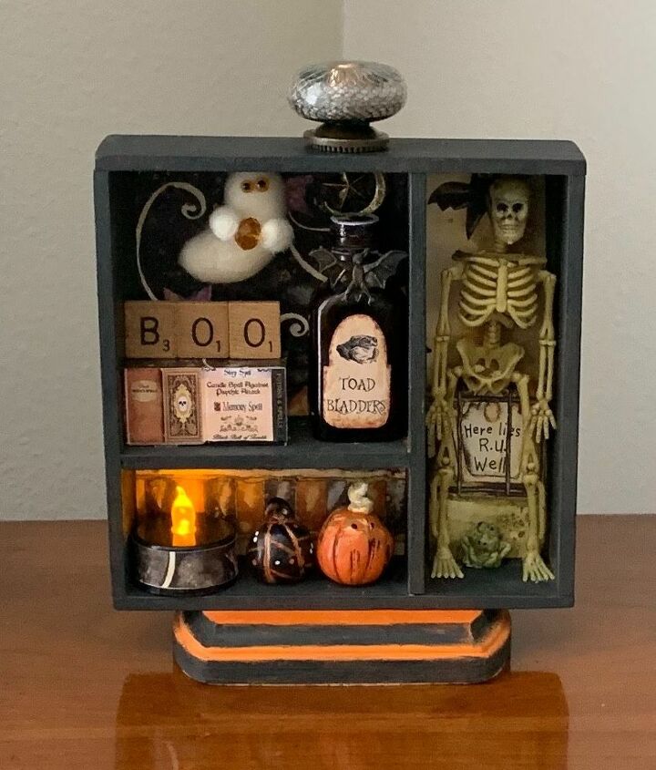 mini caixa com tema de halloween, O resultado final