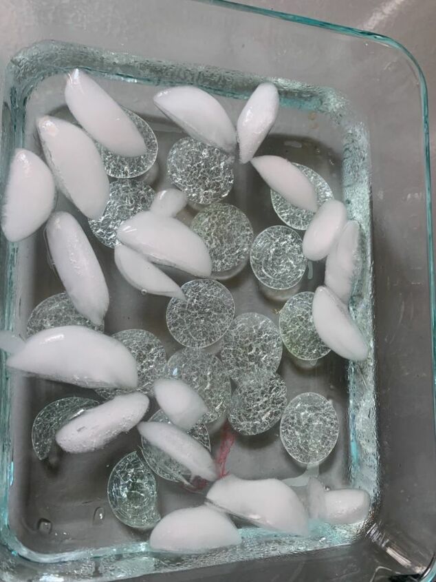 gemas de vidrio craquelado para imanes o joyas