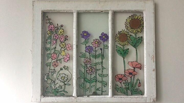s 19 fantastic techniques for faux stained glass, Old antique window to beautiful stained glass