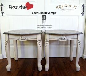 refinishing old oak tables using retique it liquid wood and frenchic