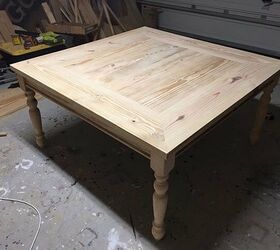 how to easily make a cute diy square farmhouse table, DIY square farmhouse table