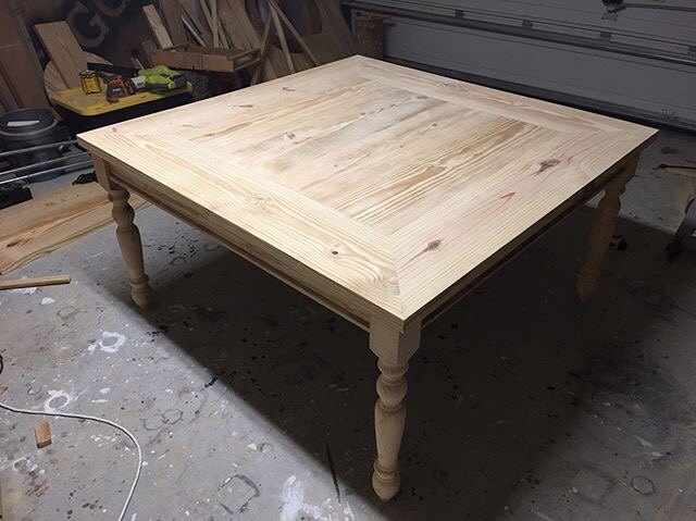 how to easily make a cute diy square farmhouse table, DIY square farmhouse table